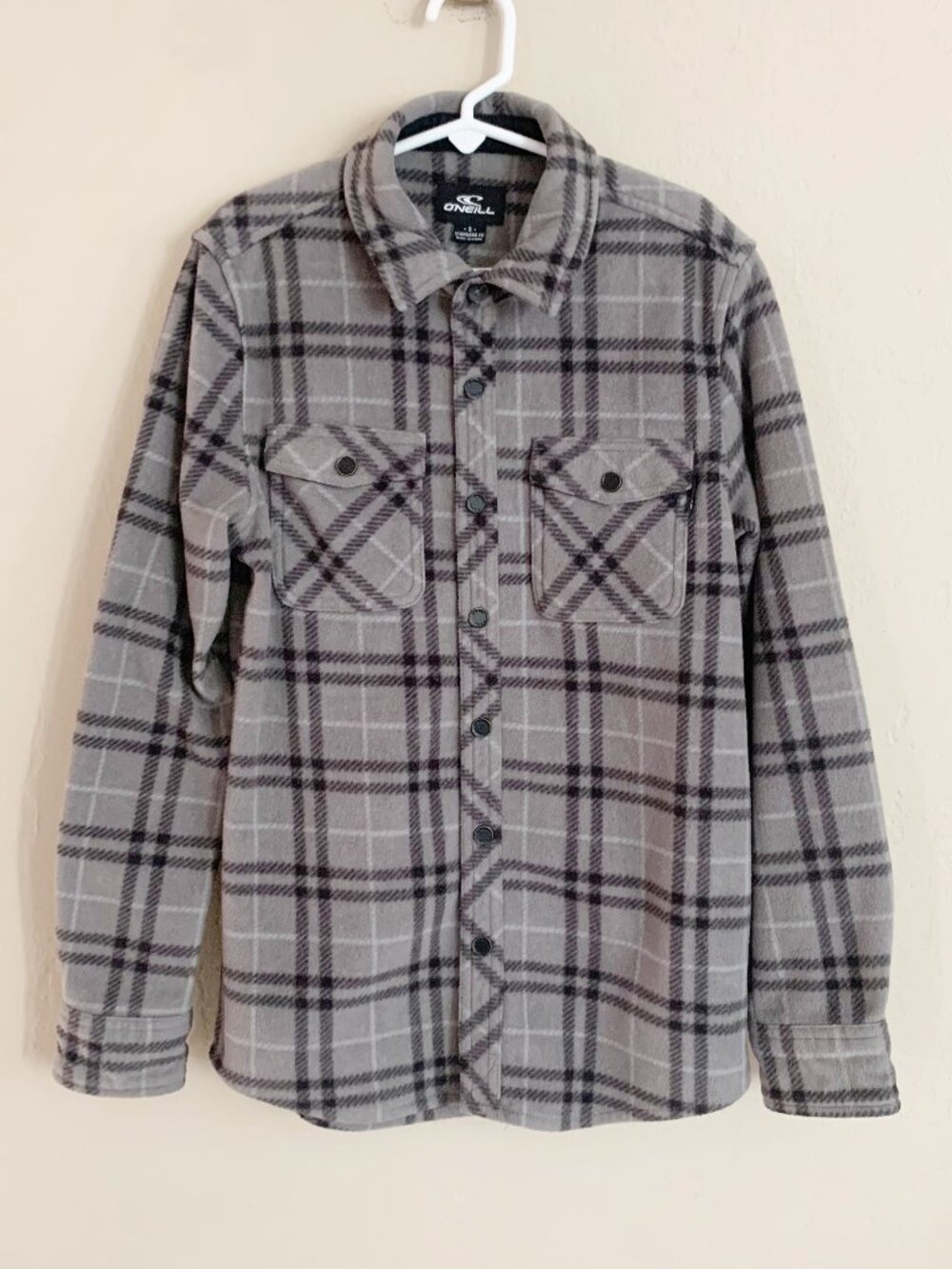 O’Neill Plaid Fleece Button Down Shirt • Boys Small (8 Years)